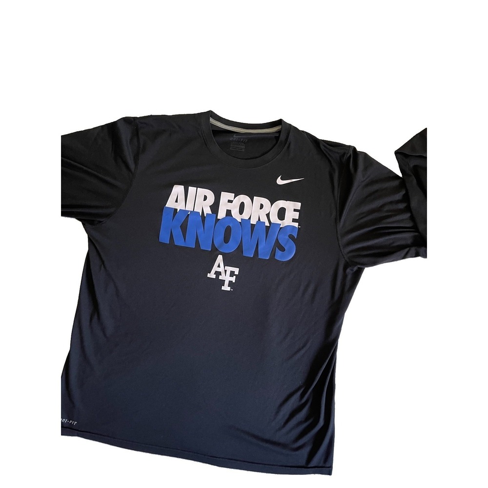 Nike dri fit Air Force Knows Long Sleeve Black Xl